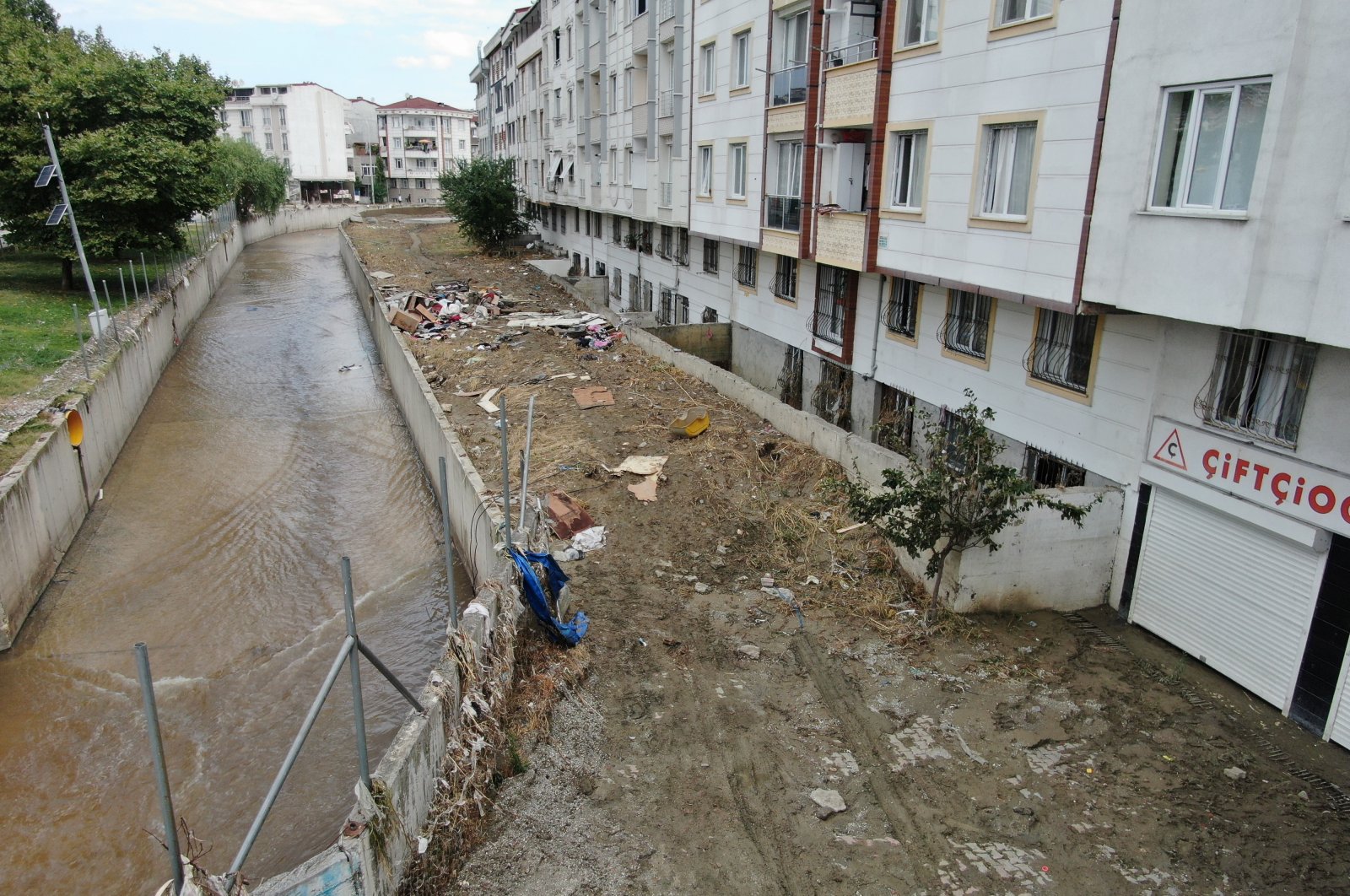 A view of the damage caused by the recent flood disaster in Istanbul, Turkey, July 11, 2022. (IHA Photo)