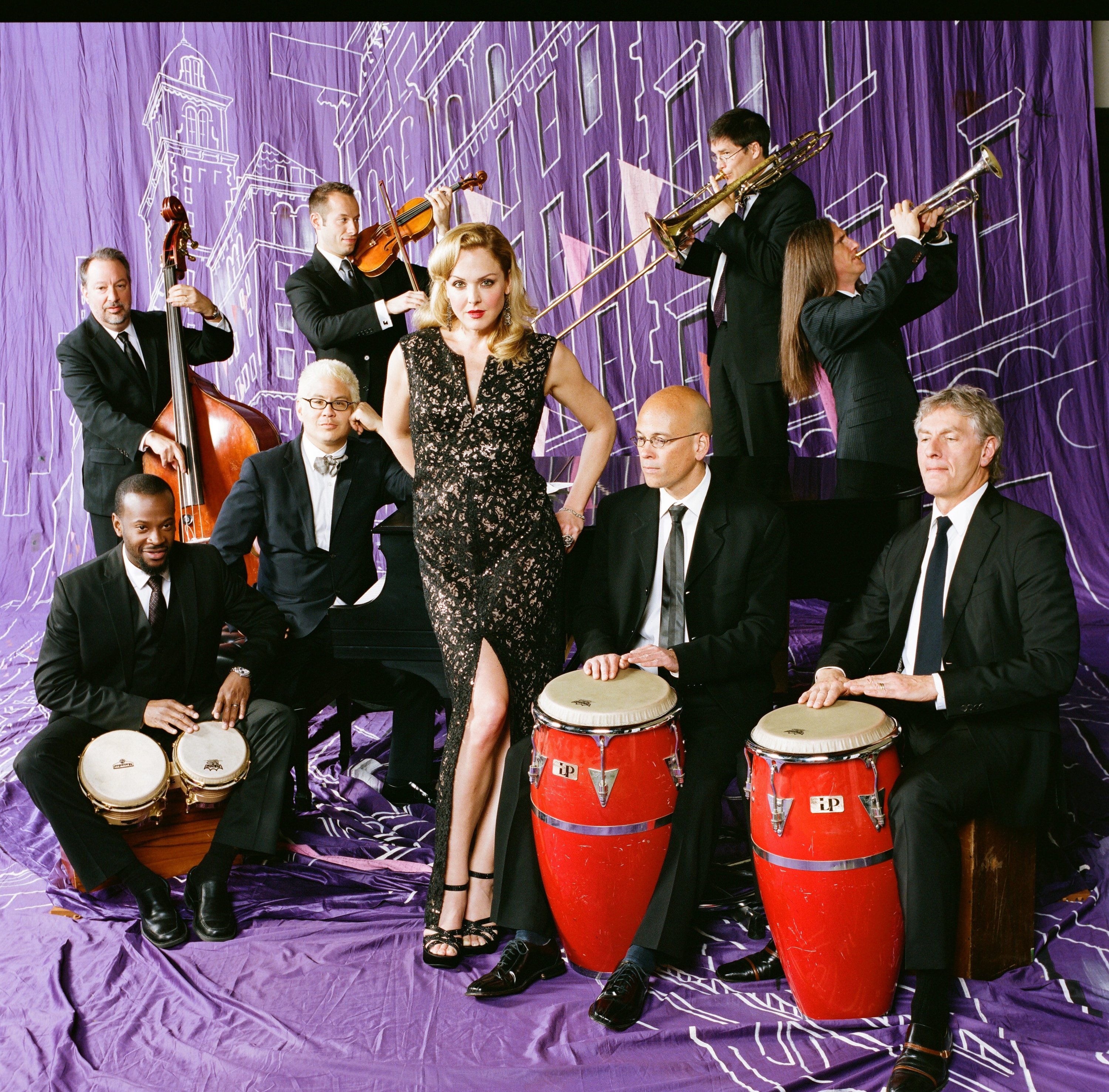 Storm Large and members of Pink Martini. 
