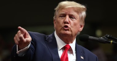 Former U.S. President Donald Trump speaks at a political rally, Anchorage, Alaska, U.S., July 09, 2022. (AFP Photo)