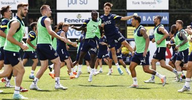 Fenerbahçe players train ahead of their match against Dynamo Kyiv, Istanbul, Turkey, July 19, 2022. (DHA Photo)