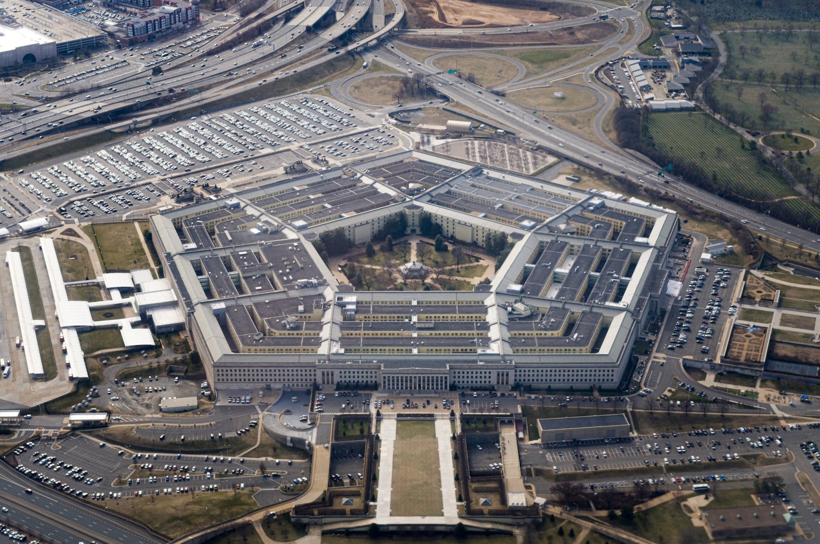 The Pentagon is seen from the air in Washington, U.S., March 3, 2022. (Reuters Photo)