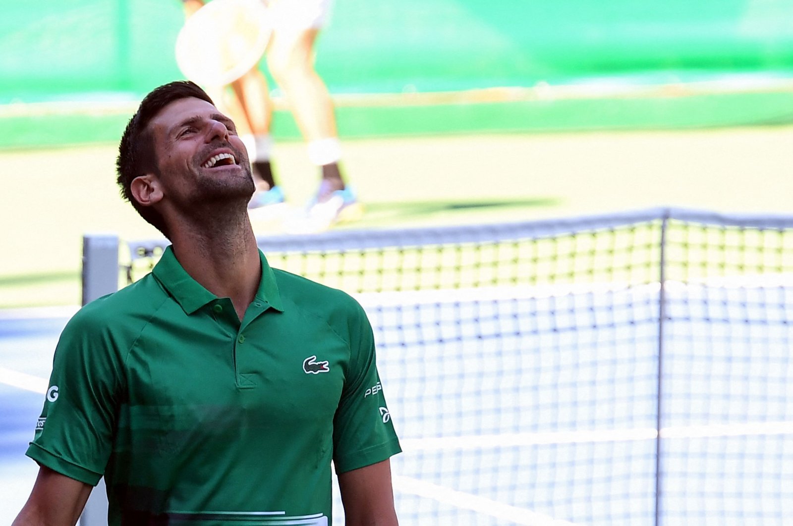 Serbia&#039;s Novak Djokovic reacts during an exhibition match, Visoko, Serbia, July 13, 2022. (AFP Photo)