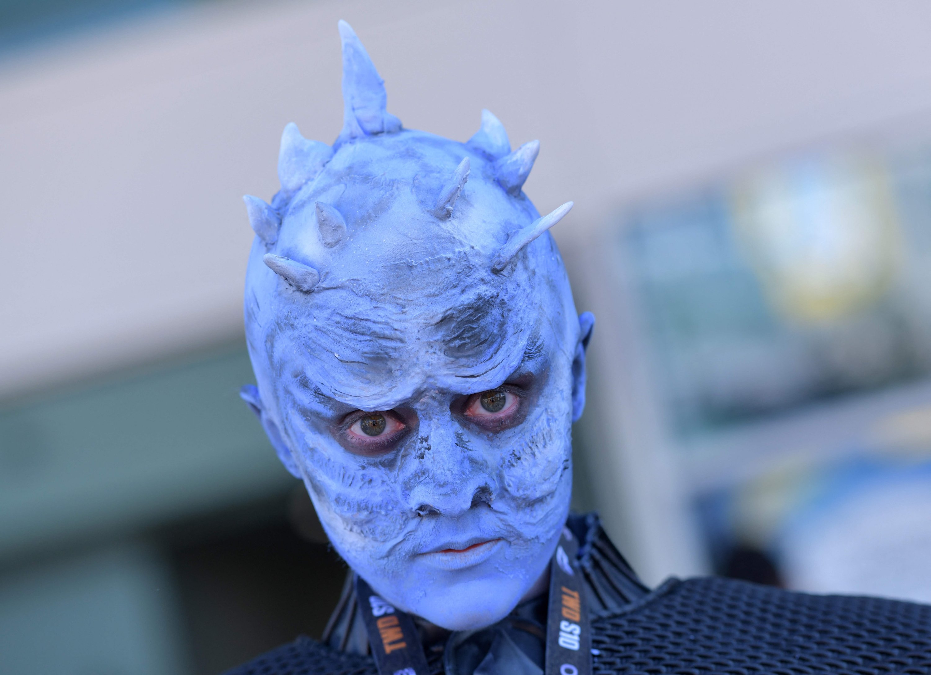In this file photo taken on July 19, 2019, a cosplayer dressed as the Night King from 
