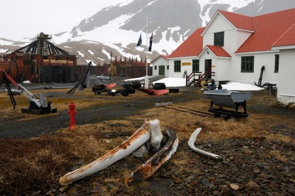 The historic whaling station in Grytviken, South Georgia Island, Dec. 22, 2007. (Getty Images)