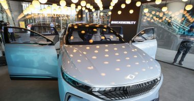 Togg's Transition Concept Smart Device on display in Zorlu Center, Istanbul, Turkey, July 20, 2022. (AA Photo)