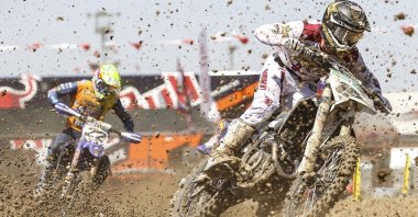 Participants race in World Motocross Championship in this undated file photo. (AA File Photo)