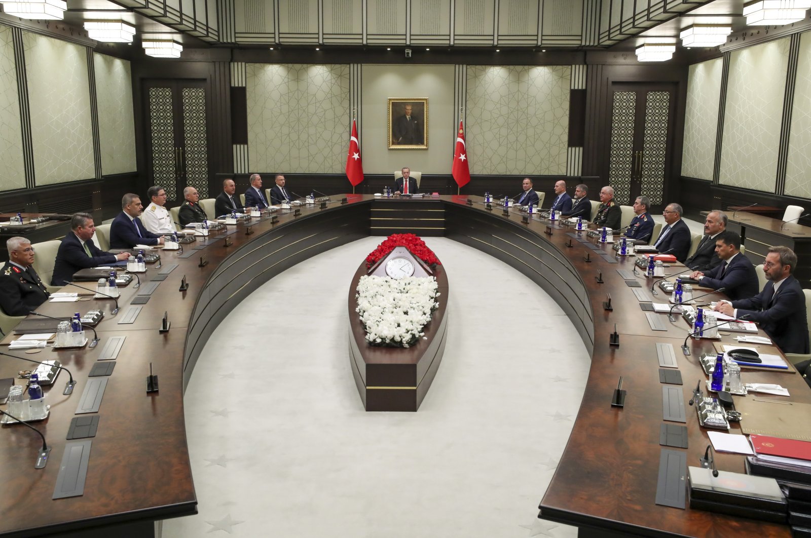 The National Security Council, led by President Recep Tayyip Erdoğan, convenes at the Presidential Complex in Ankara, Turkey, July 21, 2022. (AA Photo)