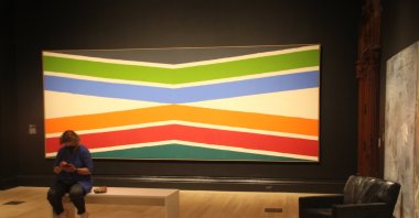 &quot;Tropical Zone&quot; by Kenneth Noland is among the works on display in a New York Jewish Museum show exploring the tumultuous mid-1960s period. (DPA Photo)
