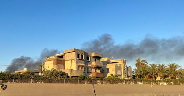 Smoke rises in the sky following clashes in Tripoli, Libya, July 22, 2022. (REUTERS Photo)
