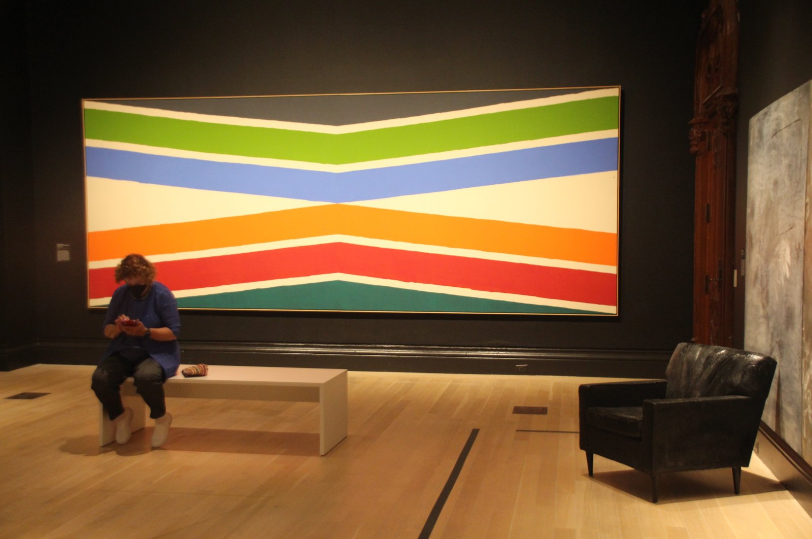 &quot;Tropical Zone&quot; by Kenneth Noland is among the works on display in a New York Jewish Museum show exploring the tumultuous mid-1960s period. (DPA Photo)