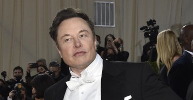 Elon Musk attends the Metropolitan Museum of Art's Costume Institute benefit gala celebrating the opening of the "In America: An Anthology of Fashion" exhibition in New York, U.S., May 2, 2022. (AP Photo)