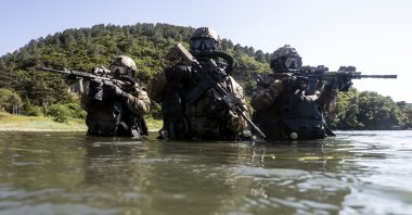 Training of SAT commandos in a camp in Beykoz district, Istanbul, Turkey, July 24, 2022. (AA Photo)