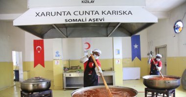 A view of a soup kitchen of the Turkish Red Crescent, in Mogadishu, Somalia, May 19, 2022. (AA PHOTO)