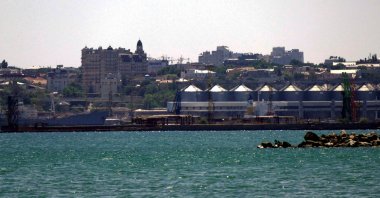 A grain terminal is seen after a Russian missile strike in a port in Odessa, Ukraine, July 23, 2022. (Reuters Photo)