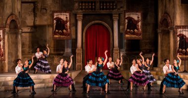 A photo from a representation of &quot;Carmen&quot;  by Istanbul State Opera and Ballet. (AA) 