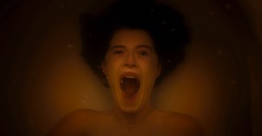 This image released by A24 shows Jessie Buckley in a scene from &quot;Men.&quot; (AP Photo)