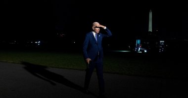 U.S. President Joe Biden arrives at the White House after returning from a trip to Israel and Saudi Arabia, in Washington, D.C., U.S., July 16, 2022. (AP Photo)