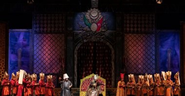 Turkish opera&#039;s great master, composer, and conductor Okan Demiriş&#039;s "Murat IV" opera met with the audience at the Haliç Congress Center Open Air Stage as part of the 13th International Istanbul Opera Festival, Istanbul, Turkey, July 24, 2022. (DHA Photo)