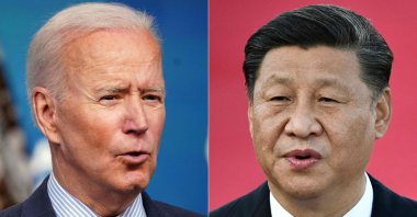 This combination of file pictures created on June 8, 2021, shows U.S. President Joe Biden (L) speaking at the Eisenhower Executive Office Building in Washington, D.C., U.S., on June 2, 2021; and Chinese President Xi Jinping speaking on arrival at Macau's international airport on Dec. 18, 2019. (AFP Photo)