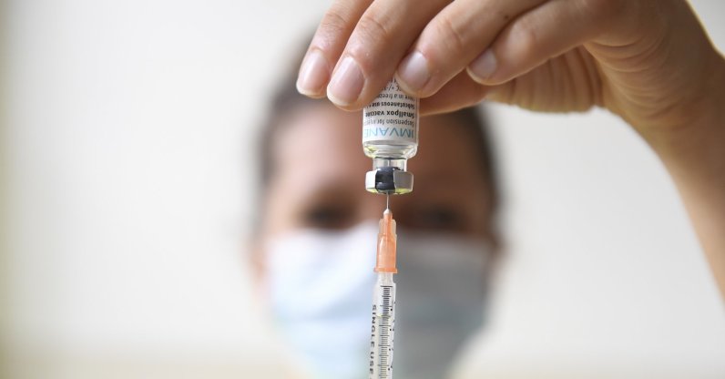 A health professional prepares a dose of a monkeypox vaccine at the Edison municipal vaccination center in Paris, France, July 27, 2022. (AP File Photo