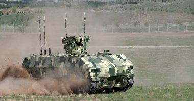 An unmanned ground vehicle prototype developed by FNSS is seen in this photo provided on July 29, 2022. (Courtesy of FNSS)