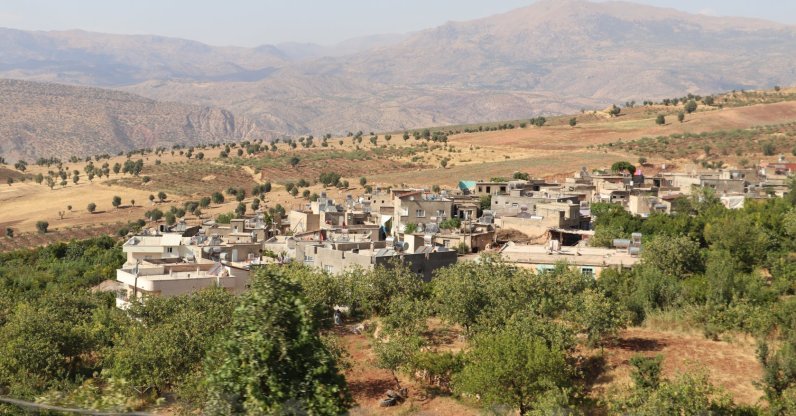 A view of Meydandere village, in Siirt, eastern Turkey, July 31, 2022. (AA Photo)
