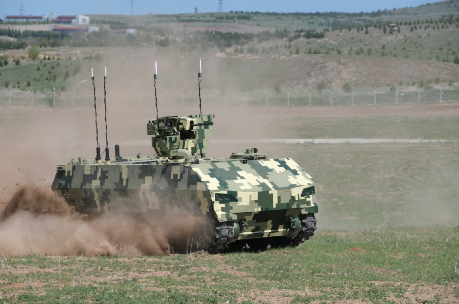 An unmanned ground vehicle prototype developed by FNSS is seen in this photo provided on July 29, 2022. (Courtesy of FNSS)