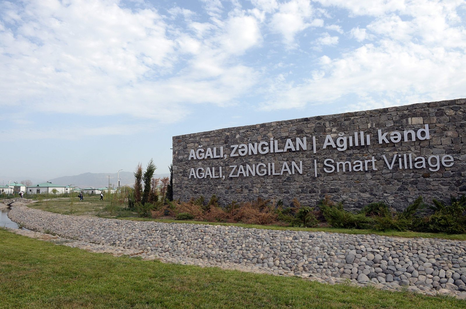 A view of the newly rebuilt village of Agali in the district of Zangilan, Azerbaijan, July 19, 2022. (AFP Photo)