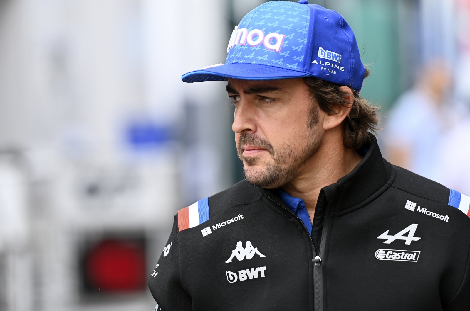 Alpine&#039;s Fernando Alonso prior to the F1 Hungarian GP, Budapest, Hungary, July 31, 2022. (AP Photo)