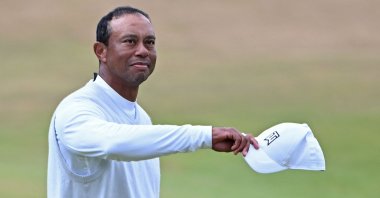 U.S. golfer Tiger Woods at the 150th British Open, St. Andrews, Scotland, July 15, 2022. (AFP Photo)