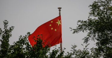 China's flag flutters outside the Ministry of Foreign Affairs in Beijing, China, Aug. 2, 2022. (EPA Photo)