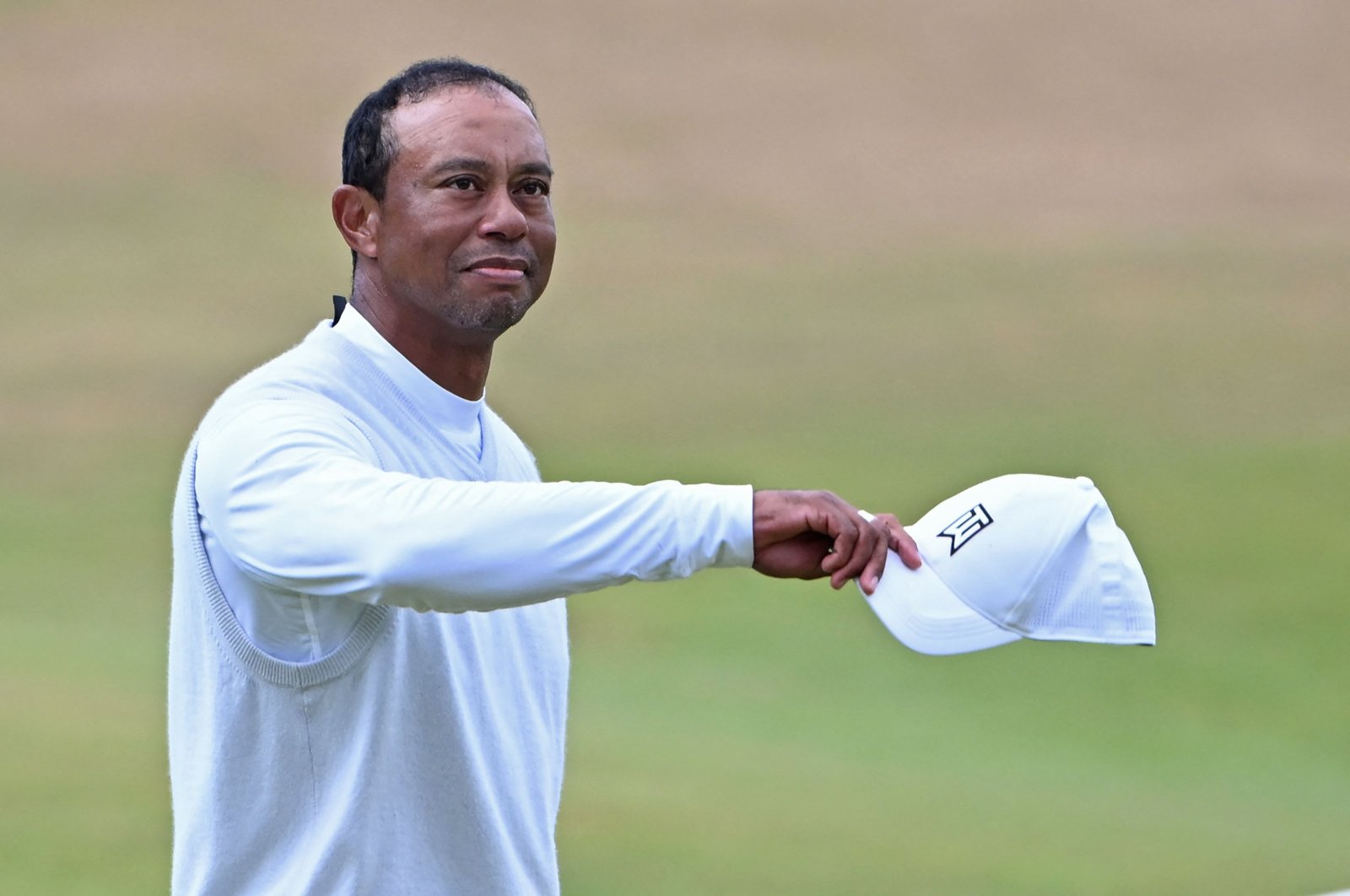 U.S. golfer Tiger Woods at the 150th British Open, St. Andrews, Scotland, July 15, 2022. (AFP Photo)