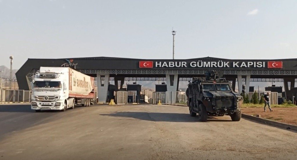 The Habur border gate is seen in Şırnak province, Turkey, July 9, 2022. (IHA Photo)