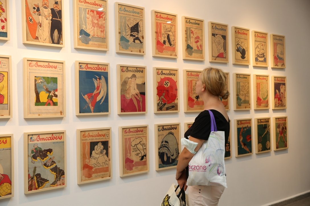 The exhibition commemorated the legacy of the pioneer of cartoon art, Cemal Nadir Güler, Istanbul, Turkey, July 29, 2022. (Photo courtesy of Küçükçekmece Municipality)
