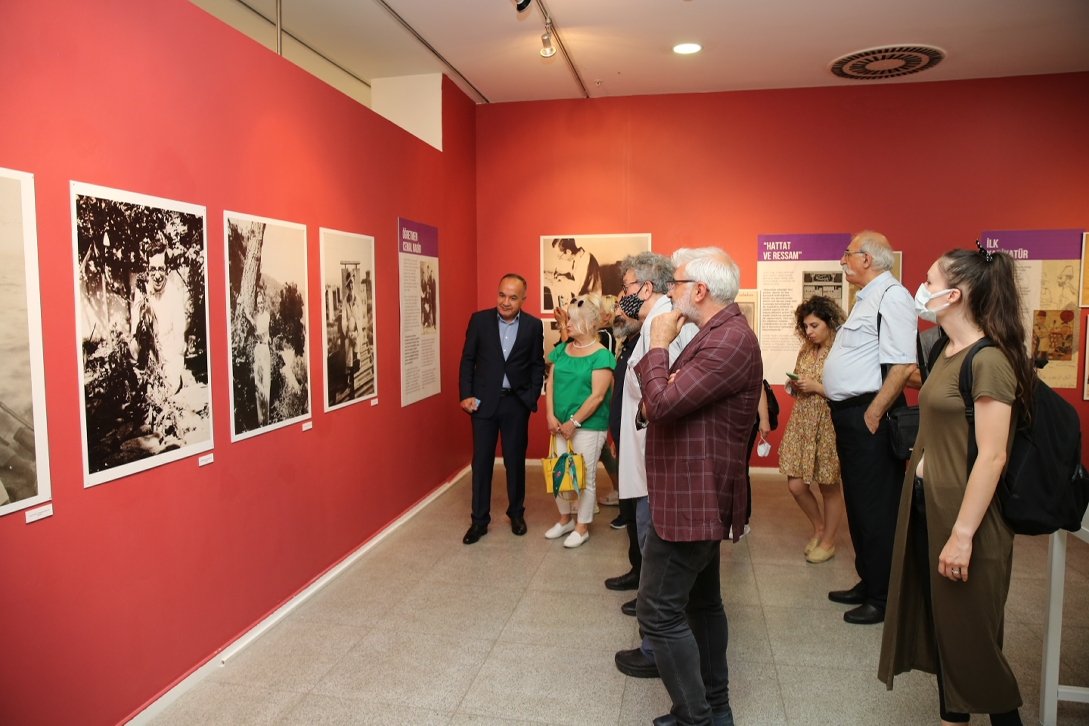 The exhibition commemorated the legacy of a pioneer of cartoon art, Cemal Nadir Güler, Istanbul, Turkey, July 29, 2022. (Photo courtesy of Küçükçekmece Municipality)