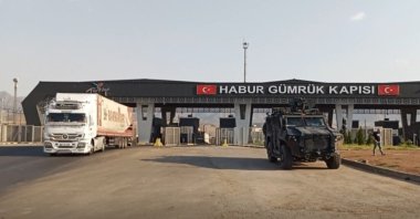 The Habur border gate is seen in Şırnak province, Turkey, July 9, 2022. (IHA Photo)