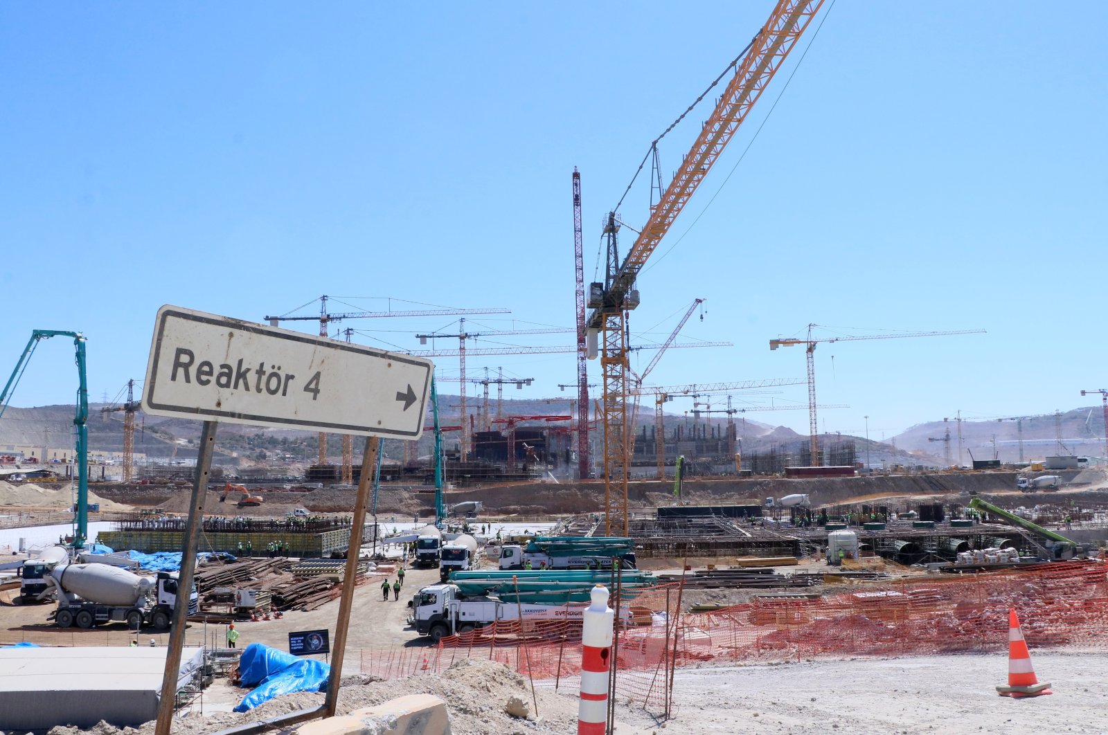 The site of the fourth reactor of Akkuyu Nuclear Power Plant, in Mersin, southern Turkey, July 21, 2022. (IHA Photo)