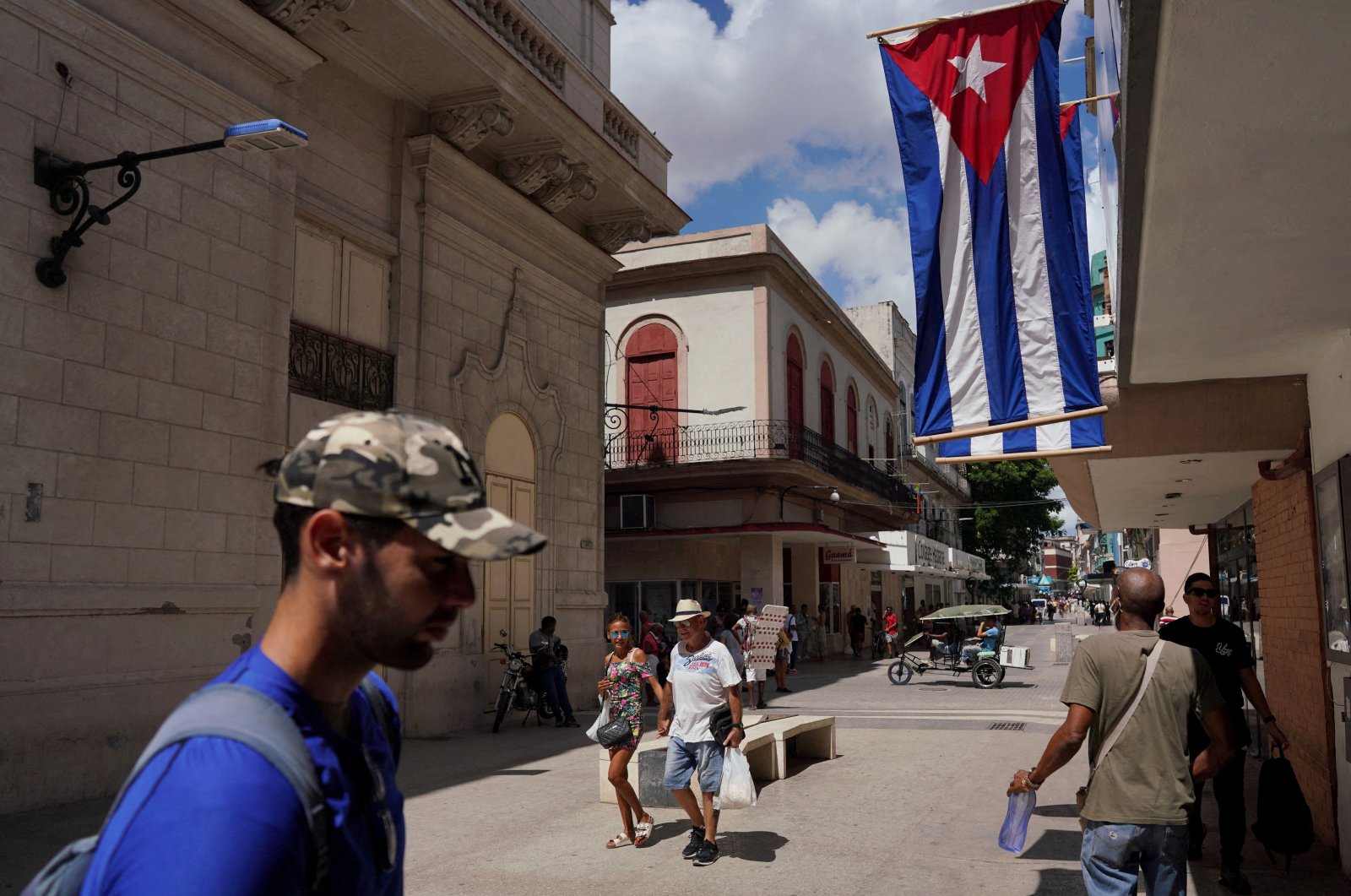 Cuban flags are displayed at a commercial road in downtown Havana, Cuba, July 20, 2022. (Reuters Photo)