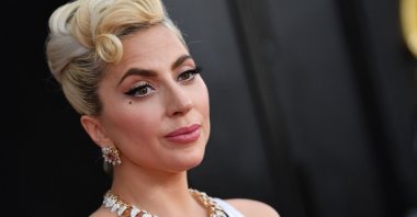 Singer-songwriter Lady Gaga arrives for the 64th Annual Grammy Awards at the MGM Grand Garden Arena in Las Vegas, U.S., April 3, 2022. (AFP Photo)