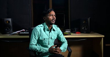 YouTuber Hero Alom speaks during an interview at his office in Dhaka, Bangladesh, Aug. 3, 2022. (AFP Photo)