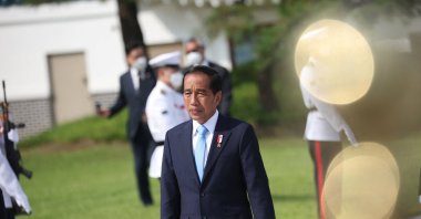 Indonesian President Joko Widodo arrives at the national cemetery in Seoul, South Korea, July 28, 2022. (Reuters Photo)