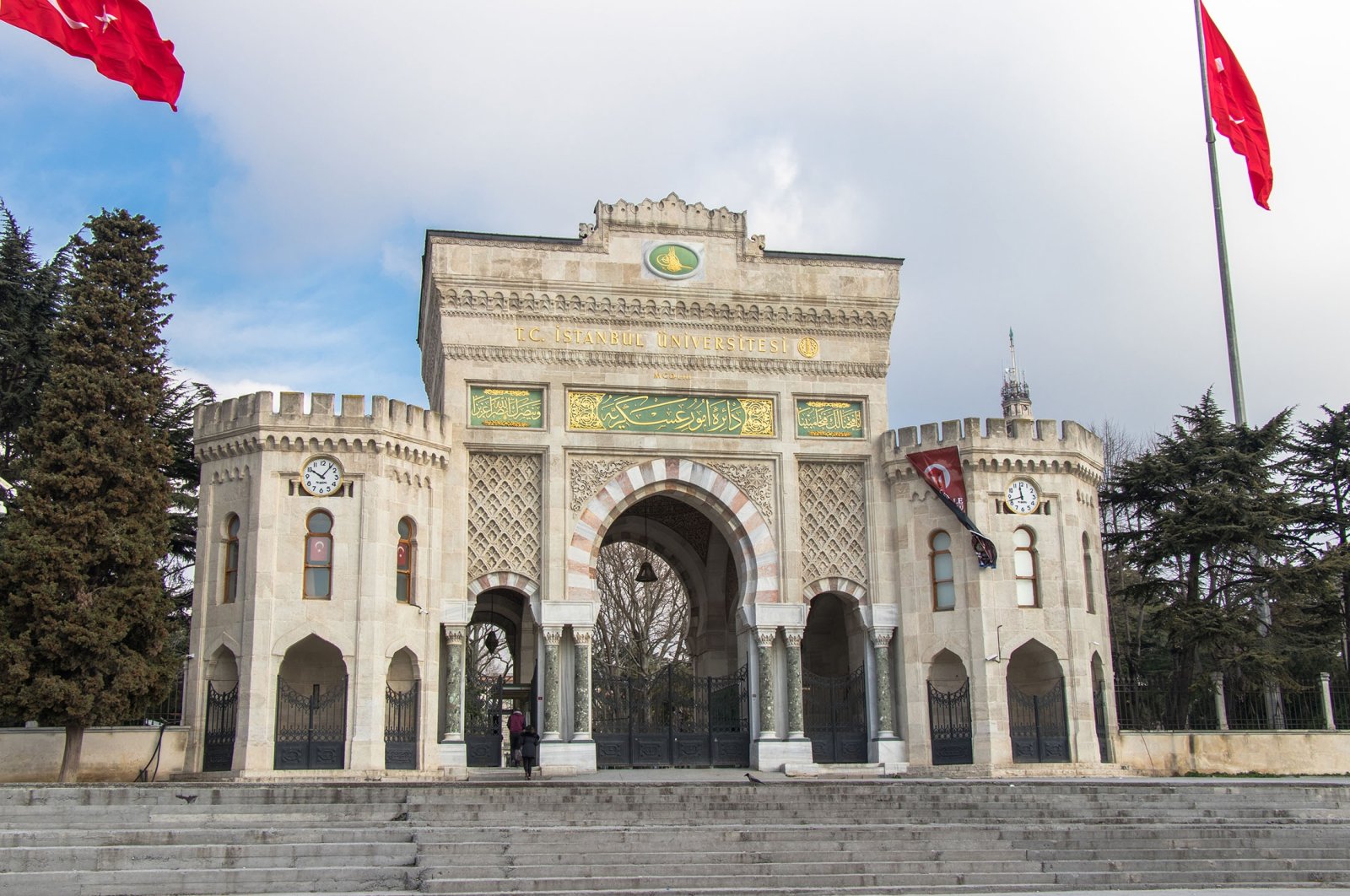 The main entrance of Istanbul University on Beyazıt Square, Istanbul, Turkey, March 2019. (Shutterstock) 