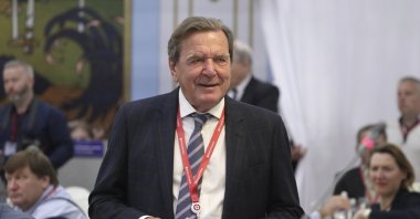 Former German Chancellor Gerhard Schroeder arrives to attend the St. Petersburg International Economic Forum in St. Petersburg, Russia, June 7, 2019. (AP File Photo)