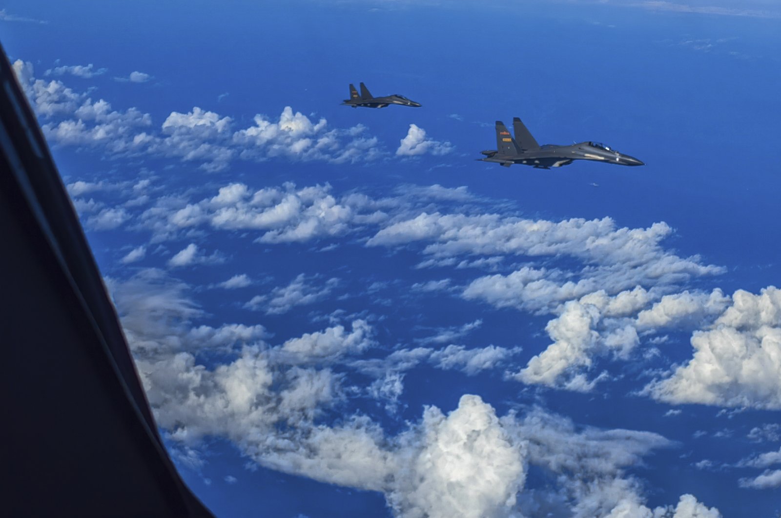 Fighter jets of the Eastern Theater Command of the Chinese People&#039;s Liberation Army (PLA) conduct joint combat training exercises around the Island of Taiwan, Aug. 7, 2022. (AP Photo)