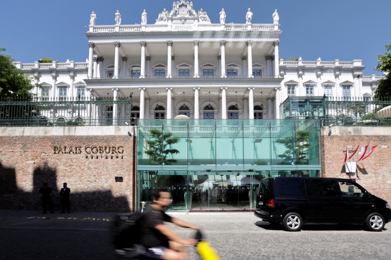 A general view of Palais Coburg where closed-door nuclear talks with Iran took place in Vienna, Austria, Aug. 4, 2022. (Reuters Photo)