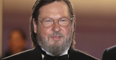 Director Lars von Trier appears at the premiere of the film "The House That Jack Built" at the 71st Cannes Film Festival, May 14, 2018. (AP)