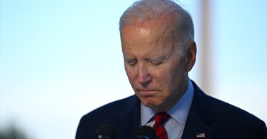 U.S. President Joe Biden looks down after speaking, during a briefing about a counterterrorism operation that killed al-Qaida chief Ayman al-Zawahiri, Washington, D.C., U.S., Aug. 1, 2022. (EPA Photo)