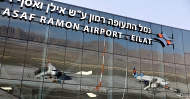 Planes are reflected in the facade of the Ramon International Airport after an inauguration ceremony for the new airport, just outside the southern Red Sea resort city of Eilat, Israel Jan. 21, 2019. (Reuters File Photo)
