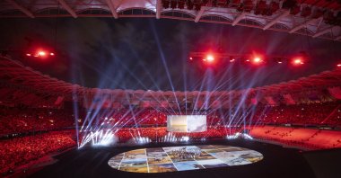 Opening ceremony of the fifth edition of the Islamic Solidarity Games in Türkiye's Konya province, Aug. 9, 2022. (AA Photo)