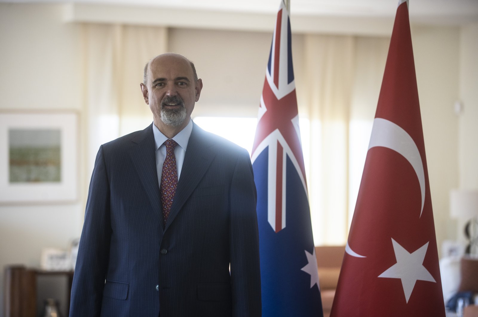 Australian Ambassador Miles Armitage speaks to Anadolu Agency in the capital Ankara, Turkey, Aug. 8, 2022. (AA Photo)